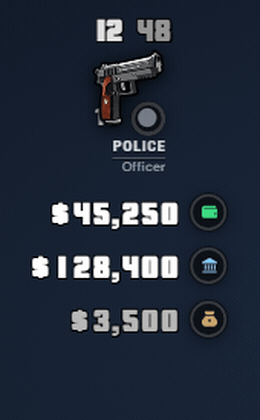 Weapon: equip shifts the money stack